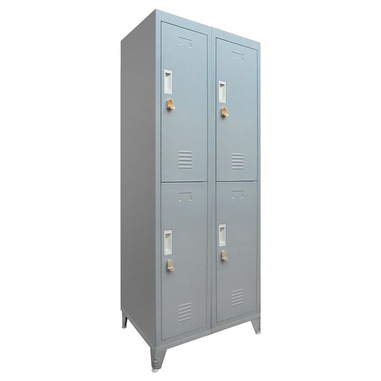 Locker con Portacandado 4 Puerta(s) 4 Repisa(s) 50x166x56,5 cm Gris