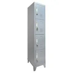 MALETEK - Locker con Portacandado 4 Puerta(s) 50x166x29 cm Gris