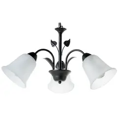 CASA BONITA - Lámpara de colgar Metal y vidrio Leaf Negro y Beige