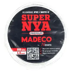 MADECO - Alambre de Cobre Aislado Premium H07V-U 1x1,5 mm2 50 metro(s) Blanco