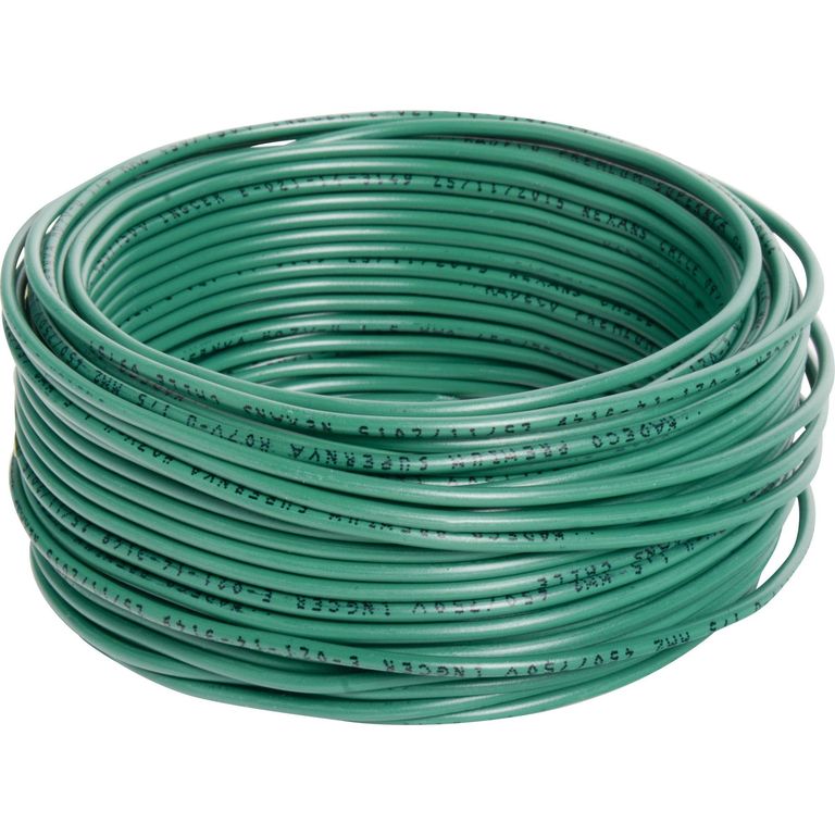 Alambre de Cobre Aislado Premium H07V-U 1x1,5 mm2 Verde 25 metro(s)