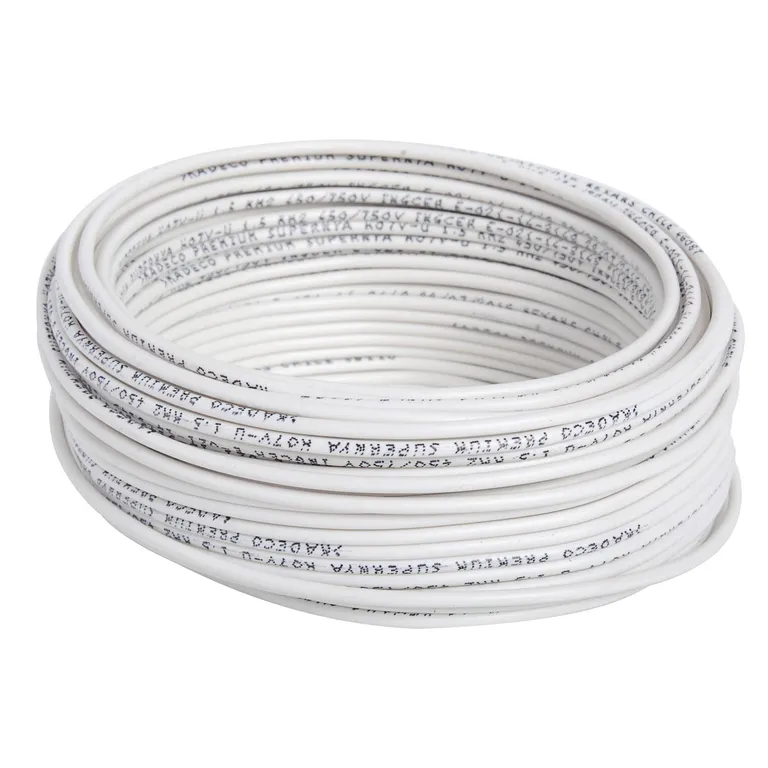 Alambre de Cobre Aislado Premium H07V-U 1x2,5 mm2 Blanco 25 metro(s)