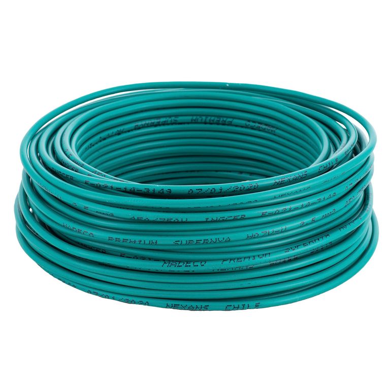 Alambre de Cobre Aislado Premium H07V-U 1x2,5 mm2 Verde 25 metro(s)