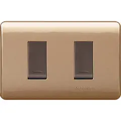 SCHNEIDER ELECTRIC - Interruptor doble 9/15 16 A Genesis Dorado