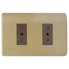 SCHNEIDER ELECTRIC - Tomacorriente doble 10 A Dorado Genesis