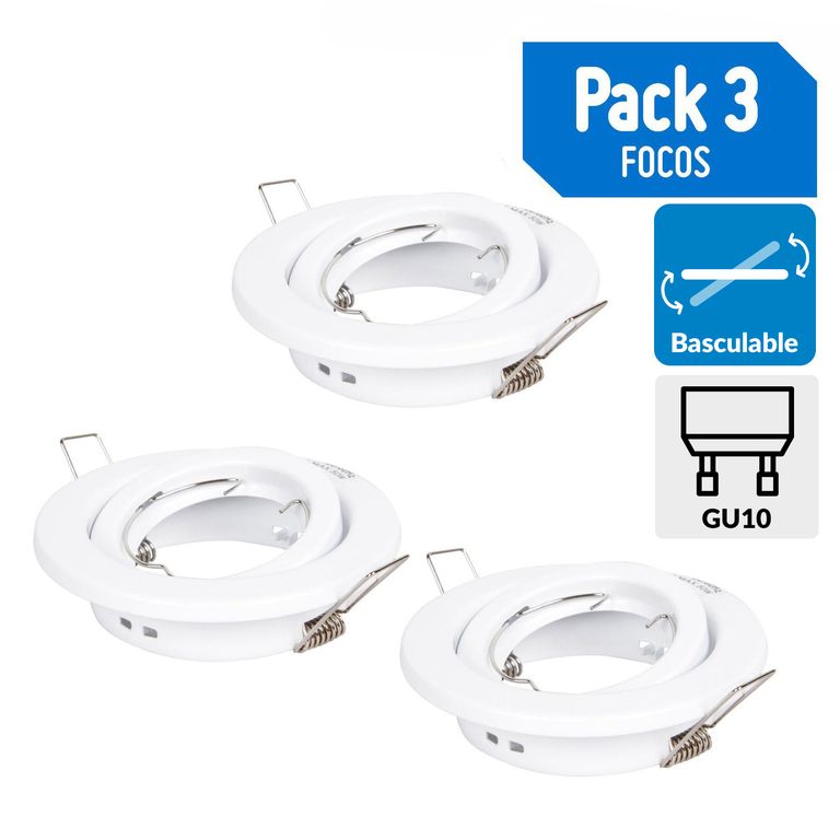 Pack focos LED basculantes 3 unidades