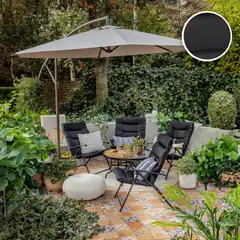 JUST HOME COLLECTION - Juego de Terraza Comedor Sao Paulo 4 Personas