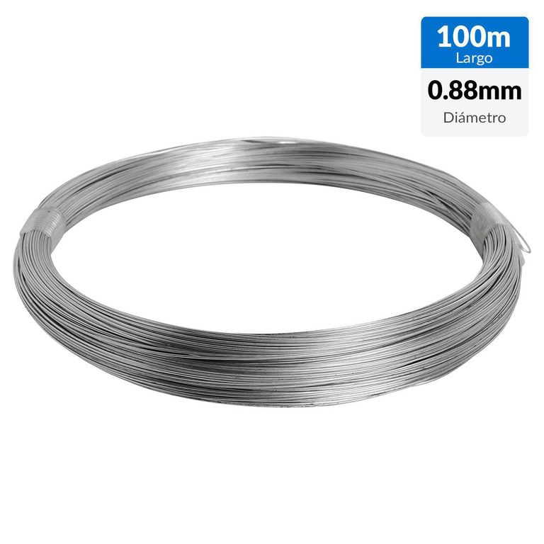 Alambre Acero #20 0.88 mm 100 m Gris
