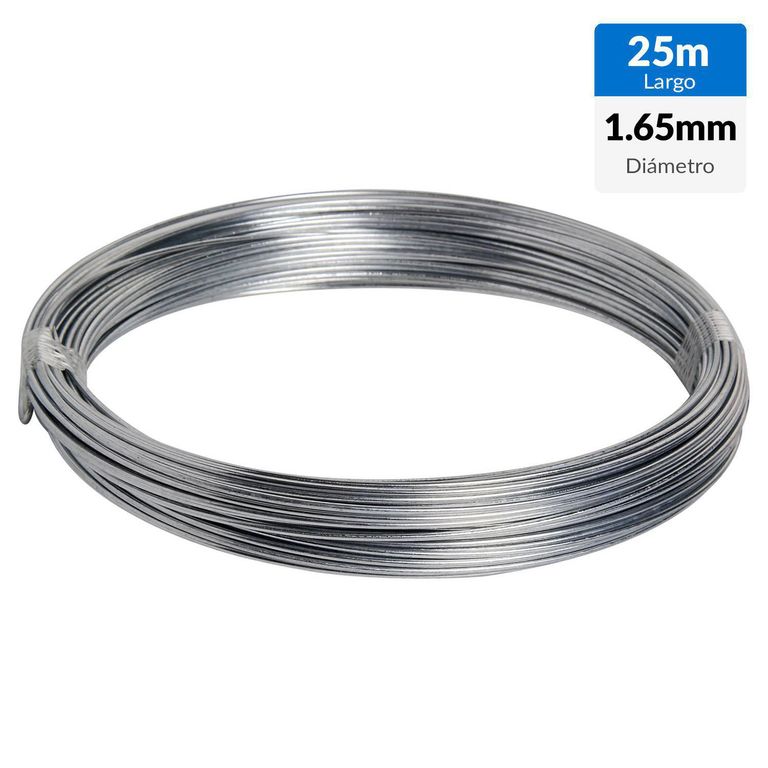 Alambre Acero N-16 1.65 mm 25 m Gris