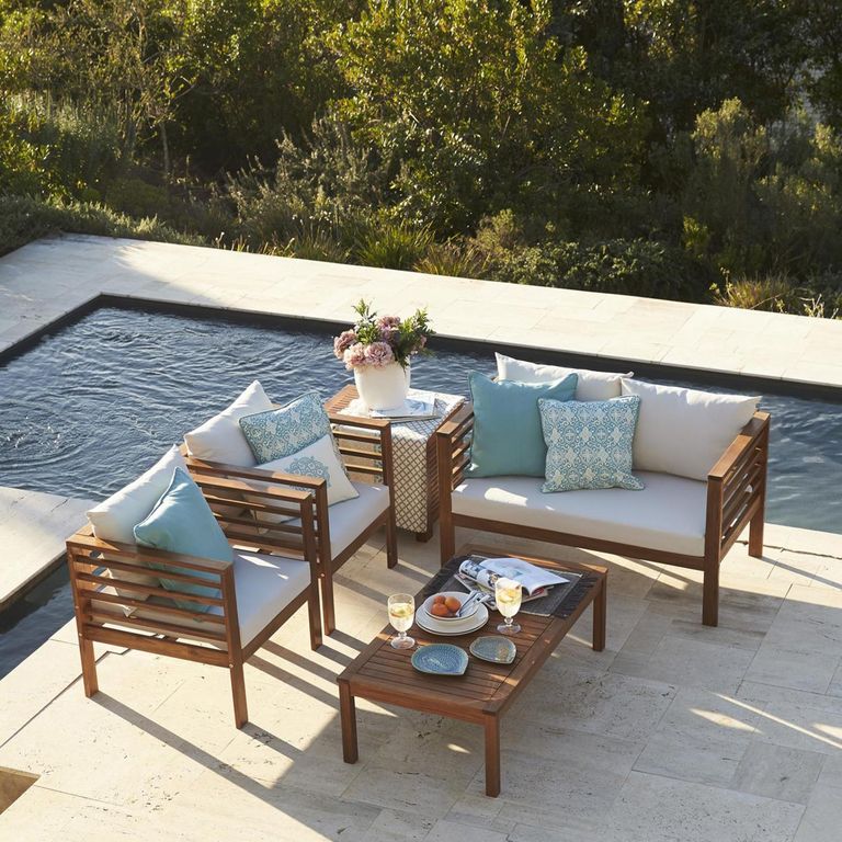 Juego de Terraza Living Saint Pete 4 Personas Natural a $279.990