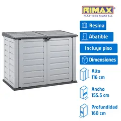 RIMAX - Organizador de jardín 116x158x90 cm de resina gris