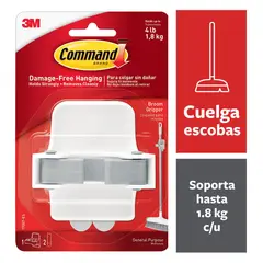 COMMAND - Colgador para Escoba y/o Pala 1 Unidad