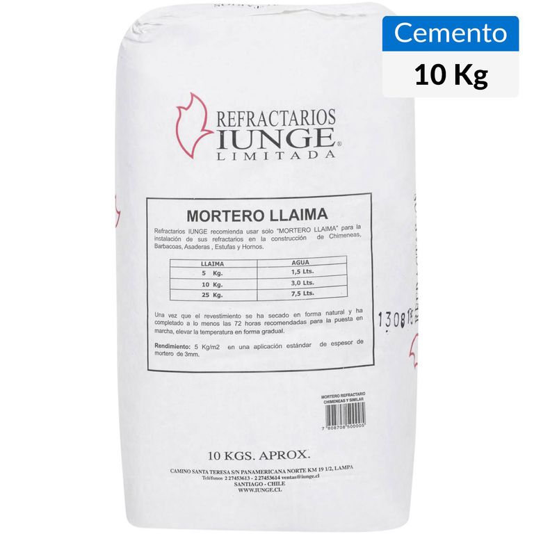 Mortero ladrillo refractarios 10 kg Saco
