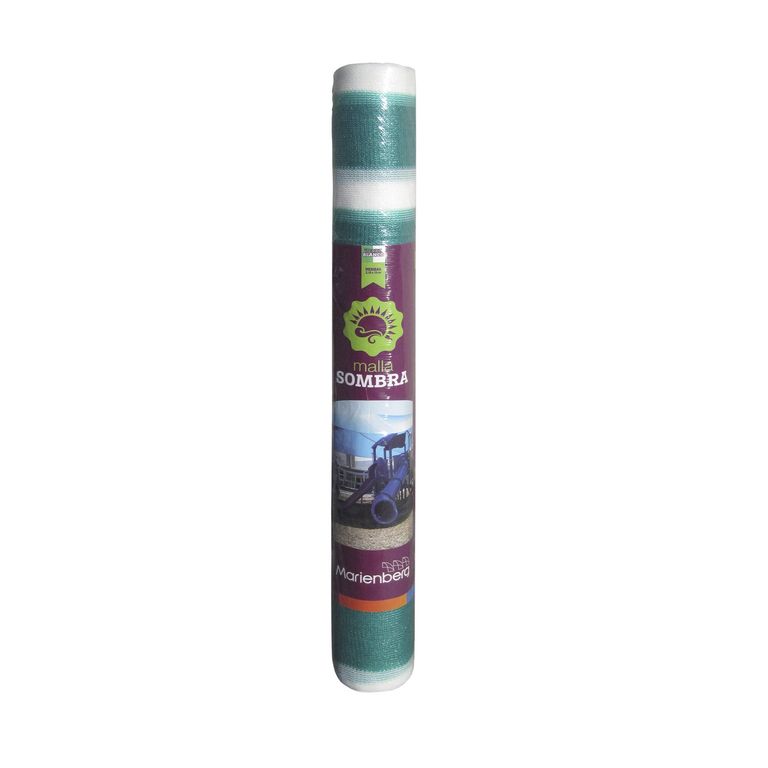 Rollo raschel 80% 10x2,10 m verde/blanco