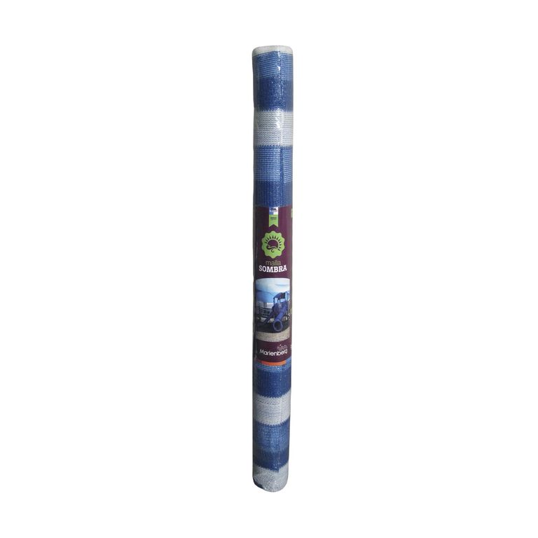 Rollo raschel 80% 5x2,10 m azul/blanco