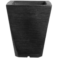 JUST HOME COLLECTION - Macetero Trapecio de Plástico 43x34 cm Negro