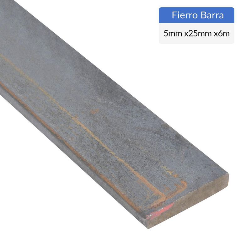 Fierro Barra Plana Laminada en Caliente Acero 5x25 mm 6 m