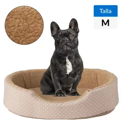 PETIZOOS - Cama Mascota para Perro 20x57x72 cm Blanco/Café