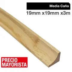 MULTIMARCA - Moldura 1/2 Caña Pino Finger Natural 20 mm 2x300 cm