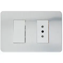 SCHNEIDER ELECTRIC - Enchufe + Interruptor 10 A Gris claro