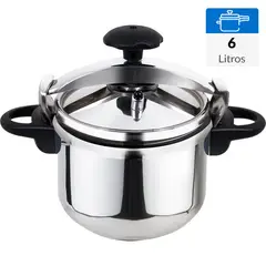 MARMICOC - Olla a presión 6 Litros Acero inoxidable Clásico