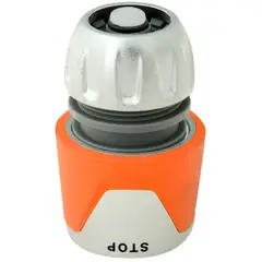 ERGO - Conector para manguera 3/4" de plástico con stop