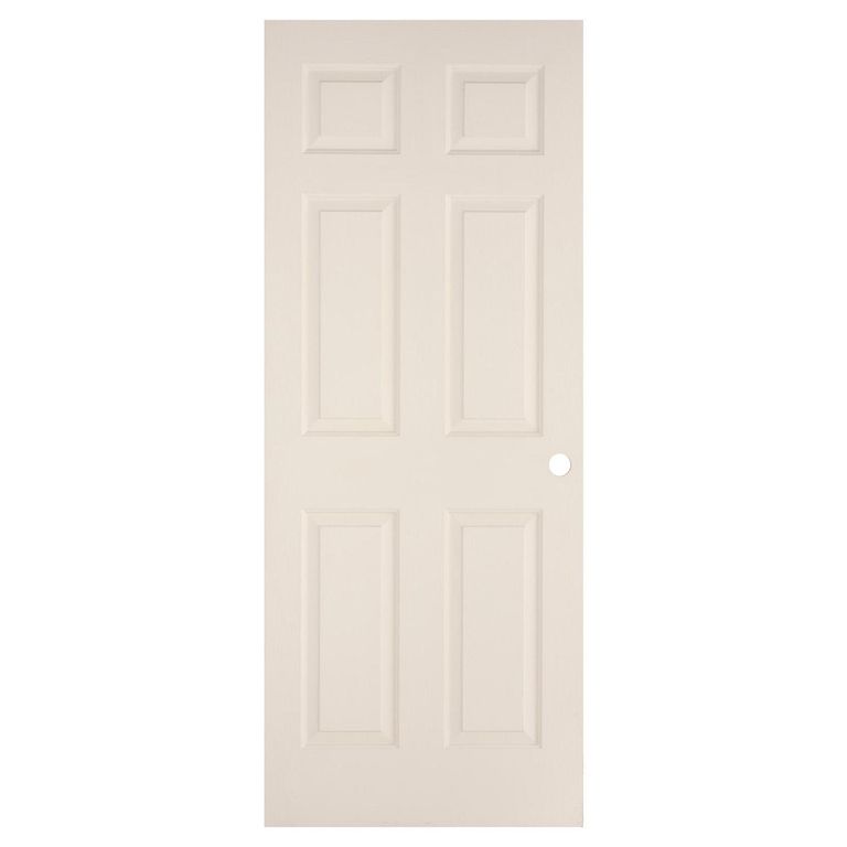 Puerta Sinfonía HDF con 6 Paneles con Perforación Blanco Prepintada