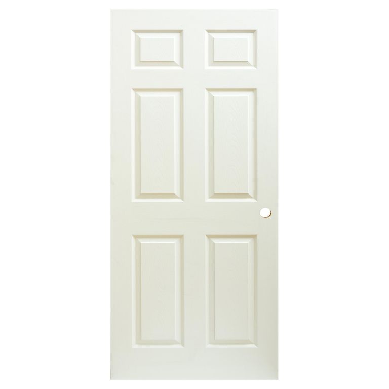 Puerta Sinfonía HDF con 6 Paneles con Perforación Blanco Prepintada