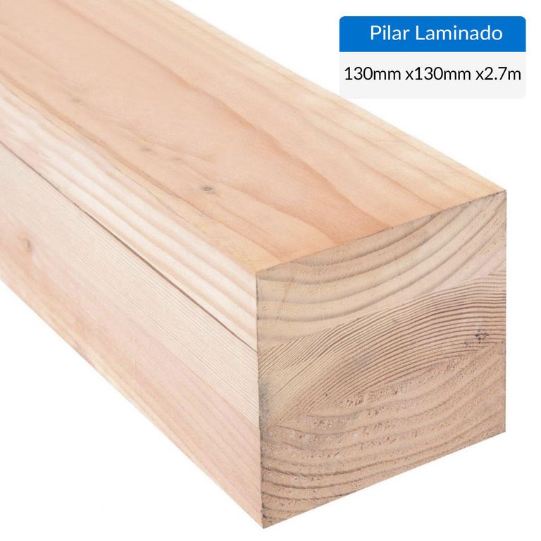 Pilar Laminado pino Oregón finger 130 x 130 mm x 2,70 m