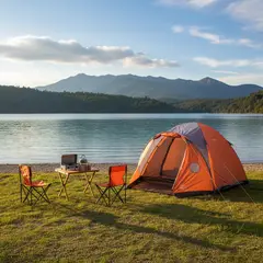 NATIONAL GEOGRAPHIC - Carpa Camping Rock Port 4 Personas Naranja