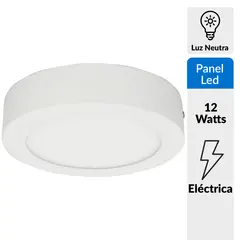 BYP - Panel sobrepuesto circular LED 12 W
