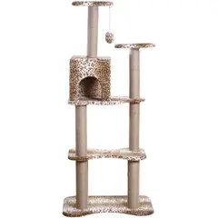 PETIZOOS - Rascador para gato gato 3 nivel animal print