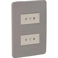 SCHNEIDER ELECTRIC - Tomacorriente doble 10 A Gris Orion