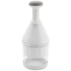 LEIFHEIT - Picador Manual con Recipiente Blanco Inoxidable