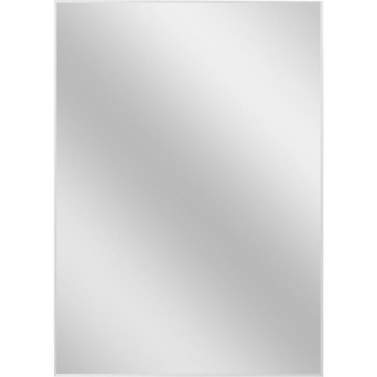 Espejo con Bisel Pared Forma Rectangular 70x100 cm Blanco Cherry
