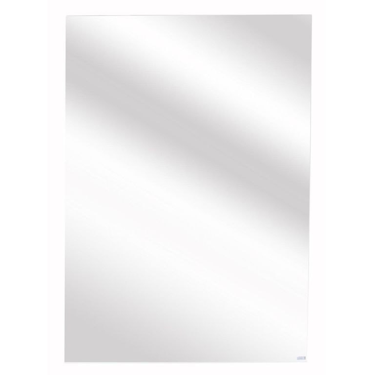Espejo con Bisel Pared Forma Rectangular 90x100 cm Gris Cherry