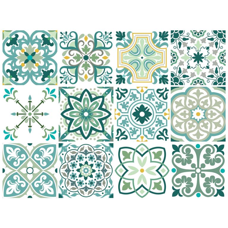 Set de azulejos adhesivos 15x15 cm 12 unidades