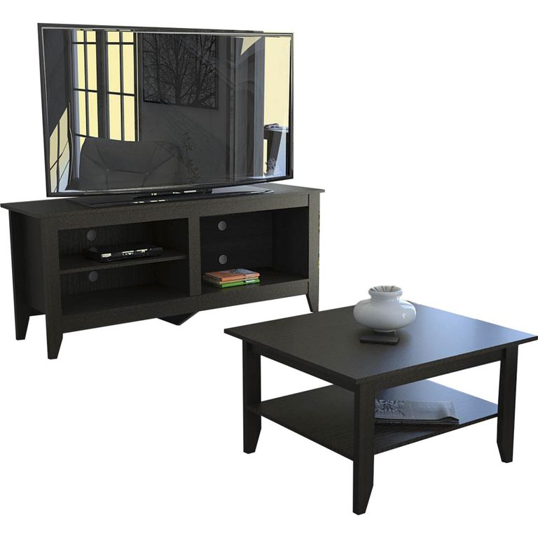 Mesa de centro+rack essential wengue