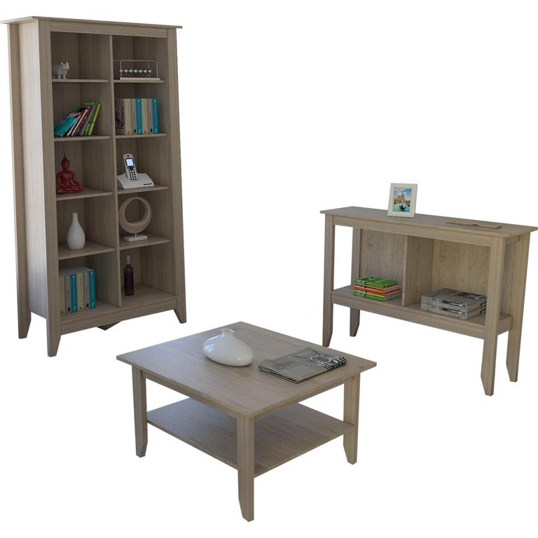 Librero+Arrimo+Mesa De Centro Essential Oak