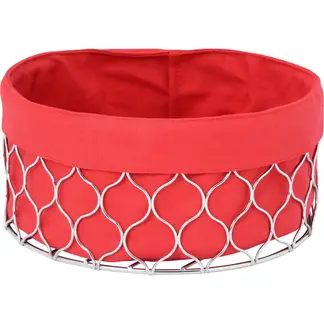 JUST HOME COLLECTION - Panera tela roja 24X24X11 cm