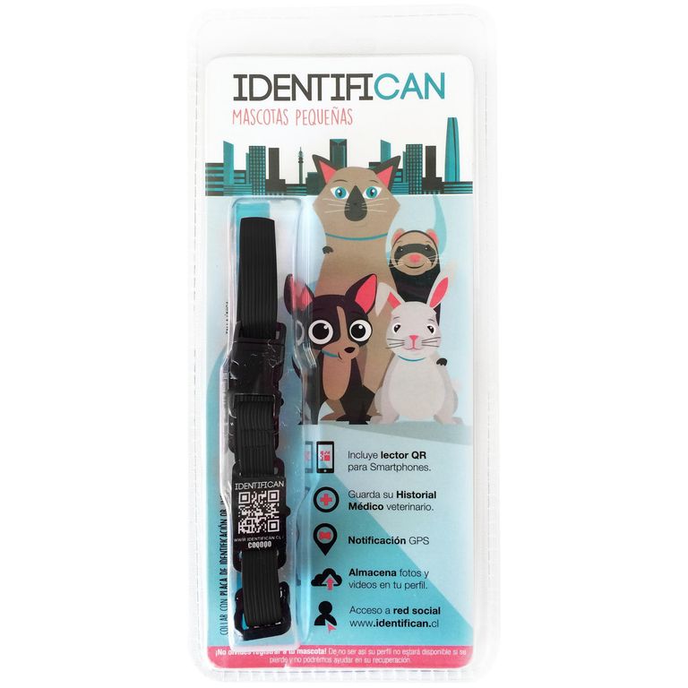 Collar Para Perro Mini Con Placa Identificación Mascotas