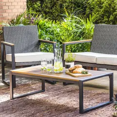 JUST HOME COLLECTION - Juego de Living de Terraza Portugal 4 Personas Café