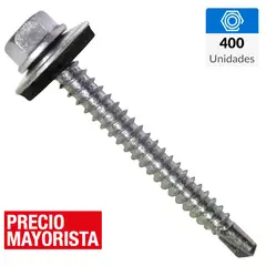 MAMUT - Tornillo Autoperforante Cabeza Hexagonal Metal 2 " 12 mm 400 Unidades