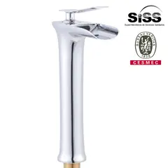 SENSI DACQUA - Monomando Lavamanos Alto Cales Plata