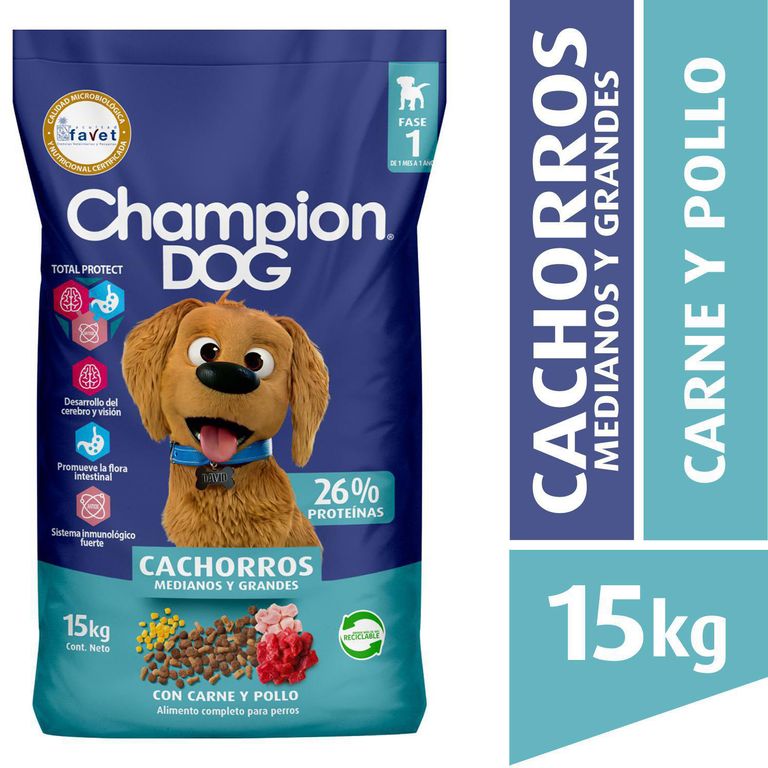 Alimento para Perro Cachorro Carne, pollo y leche 15 kg a $18.990