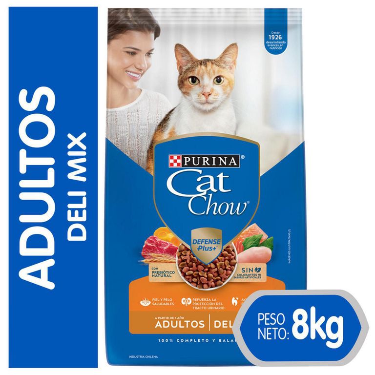 Alimento para Gato Adulto Pollo, carne y salmón 8 kg a $19.990