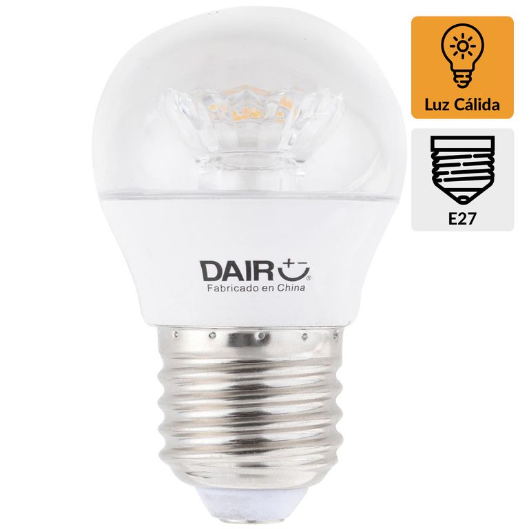 Ampolleta Led Mini Globo 40 W E27 470 lm Luz Cálida