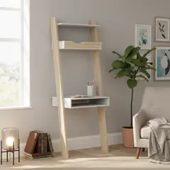 TVILUM - Escritorio blanco y ak 65x48x180 cm