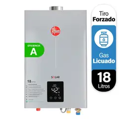 RHEEM - Calefont Gas Licuado 18 Litros Tiro Forzado Ionizado