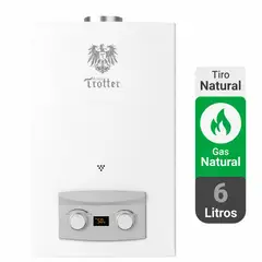 ALBIN TROTTER - Calefont Gas Natural 6 Litros Tiro Natural Ionizado